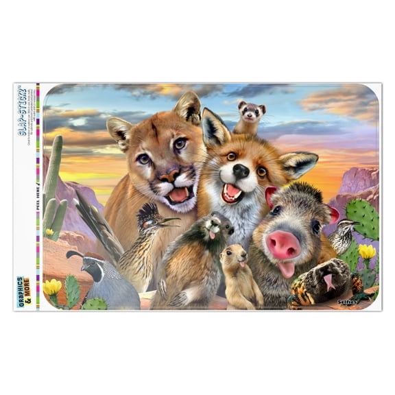 Southwestern Animals Selfie Cougar Fox Roadrunner Prairie Dog Home Business Office Sign