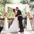 thumbnail image 5 of Cortina de Tul Blanco, 75 x 500 cm, Arco de Boda para Colgar en la Pared, Tela de Gasa Blanca, para decoración de Bodas, Ceremonia, Fiesta, Telón de Fondo, Cortina de Gasa, 5 of 5