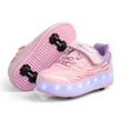 thumbnail image 3 of Kids Roller Skates Light up Shoes with Wheels Shoes LED USB Charging Roller Sneakers for Girls Boys Birthday Christmas Gift, 3 of 14