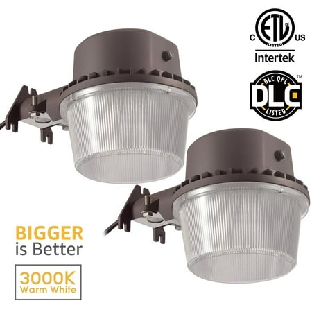 Outdoor Barn Lighting Fixtures TORCHSTAR 2 Pack Barn Light, LED Yard Light Dusk to Dawn Outdoor Light (Photocell Included) 35W (250W Equiv.) 3000K Warm White ()