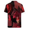 thumbnail image 4 of Hazbin Hotel Alastor Radio Demon Men's Casual Button-Down Shirts Summer Short Sleeve Tee Shirt Daily Hawaiian Beach Shirt Top With Pocket, 4 of 9