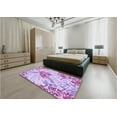 thumbnail image 5 of Ahgly Company Machine Washable Indoor Square Transitional Blossom Pink Area Rugs, 8' Square, 5 of 7