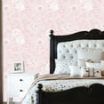 thumbnail image 2 of Pink Peel and Stick Wallpaper Delicate Pink Floral Peonies Soft Blossoms Spring Wall Mural 23.6in x 9.8ft Self Adhesive Removable Wall Paper Renter Friendly Wallpaper for Girls Bedroom Nursery, 2 of 8