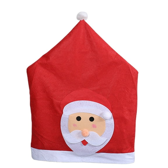 A Christmas Chair Cover Design A With Santa Pattern Removable Washable For Dining Room Chair Decor Xmas Party Table Setting Decor
