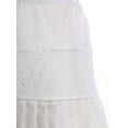 thumbnail image 5 of Kaerm Womens Vintage Skirt Eyelash Lace Embroidery Pleated Hem Extender Half Ruffled Underskirt White L, 5 of 7