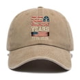 thumbnail image 6 of USA 250th Anniversary Baseball Cap, Patriotic Embroidered and Printed American Flag Dad Hat, Adjustable 4th of July Hat for Men and Women, Freedom Celebration Cap Khaki, 6 of 6