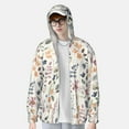 thumbnail image 4 of Sigee Watercolor Floral Print UPF50+ Men's Sun Protection Hoodie Shirt SPF UV Shirt Long Sleeve Fishing Outdoor Lightweight, S-3XL, 4 of 9