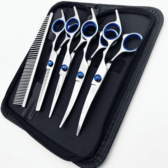 wingsbro 6-in-1 Pet Grooming Scissors Kit, Durable & Sharp Grooming Kit for Dogs Cats