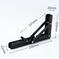 thumbnail image 2 of UTRHHVS 10PZ Mensulas para repisa,Soporte Plegable para Estante 8 Pulgadas,Escuadras para repisas,Soportes para Estantes con Tornillos,Para Dormitorio, Ba&ntilde;o, Sala de Estar, Sala de estudio, 2 of 7
