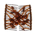 thumbnail image 2 of Peine de pelo doble Clip de mágicas elásticas Accesorio para peinar el cabello café Sunnimix Complementos para el cabello, 2 of 4