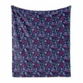 thumbnail image 1 of Leaf Print Soft Flannel Fleece Blanket, Composition of Paisley and Flowers Oriental Arrangement Persian Teardrop Motifs, Cozy Plush for Indoor and Outdoor Use, 50" x 60", Multicolor, by Ambesonne, 1 of 6