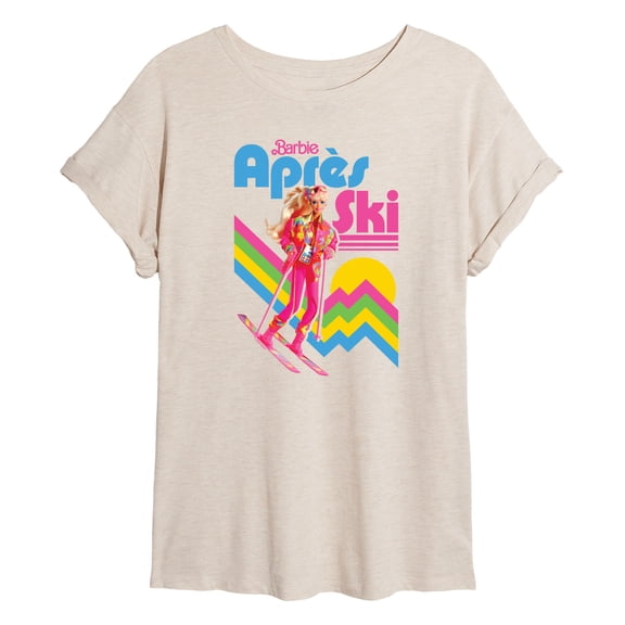 Barbie - Retro Apres Ski - Juniors Oversized Graphic T-Shirt