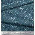thumbnail image 2 of Soimoi Blue Cotton Duck Fabric Polka Dots Printed Craft Fabric by the Yard 42 Inch Wide, 2 of 3