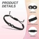 thumbnail image 3 of Pulsera Inicial Uxcell Ajustable Letra del Alfabeto B Pulsera Trenzada de Cuerda Negra Pulsera de Pareja con Iniciales, 3 of 6