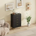 thumbnail image 7 of 3/5/6 Drawer Dresser,Fluted Dresser Nightstand  with 3 Drawers, Wooden Chest of Drawers with Metal Handle & Feet, Dresser for Living Room, Hallway, Bedroom, 7 of 7
