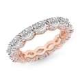 thumbnail image 3 of Oval Shape Lab Grown Diamond Kendall Milgrain Eternity Ring For Women | 5 Carat IGI Certified 14K Rose Gold | FG-VS Quality Friendly Diamonds Eternity Ring Size 9.5, 3 of 5