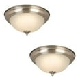 thumbnail image 3 of Commercial Electric 11 LED Ceiling Flush Mount 2 Pack Brushed Nickel Light Fixture 2700K Dimmable 1001 353 598, 3 of 5