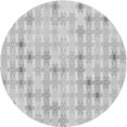 thumbnail image 1 of Ahgly Tapis Rond Lavable en Machine Intérieur Transitionnel Gris Platine, 3 Pieds Rond, 1 of 7