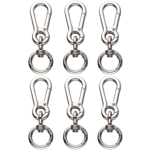 HOOWIFFY Bag Buckle Silver Metal DIY Luggage Accessories for Bag Use 6Pcs