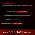 thumbnail image 2 of Vepagoo C16-09209 16 inch 38 Lbs/169N Gas Shocks Struts for Leer are ATC Camper Topper Rear Window Truck Cap Camper Shell Canopy C1609209, Pack of 2PCS, 2 of 9