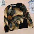 thumbnail image 6 of Abstract Flowers Womens Oversized Sweatshirts Hoodies Crewneck Casual Tops Comfy FallWinter Clothes 2024, 6 of 7