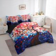 thumbnail image 3 of Homewish Boho Style Tree 7-Piece Twin Bedding Sets,Vintage Bohemain Bedding Comforter Set,Red Blue Sheet Sets For Men Women,Luxury Bedroom Decor Reversible, 3 of 8