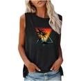 thumbnail image 2 of DailyTrove Women's Rainbow Graphic Sleeveless Tank - Casual V-Neck Top, Colorful for Pride & Celebrations, 2 of 4
