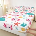 thumbnail image 3 of Castle Fairy Cute Salamander Bed Sheets for Kids,Kawaii Axolotl King Sheets, 3 of 7