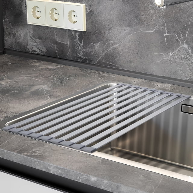 FUEENIRVA De Platos Expandible De Metal Plegable Para Cocina Sobre Fregadero