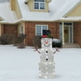 thumbnail image 3 of National Tree Company Pre-Lit Christmas Decoration, White, Snowamn, Frosted, Square, 120 Cool White LED Lights, 42 Inch, 3 of 5