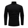 thumbnail image 3 of GIRUNS Men's Turtleneck Sweater Long Sleeve Basic Slim Fit Knitted Pullover Thermal Tops Black L, 3 of 8