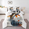 thumbnail image 2 of Erosebridal Rustic Fishing Bedding Full Comforter Set, Fish Hook Down Comforter, Farmhouse Animal Decor, 3-Piece, 2 of 7