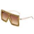thumbnail image 5 of Gafas de sol de gran tamaño para mujer, lentes de sol de marca de lujo de gran tamaño, tonos púrpura y rosa, estilo Vintage de los años 90, cuadradas con diamantes de imitación, 5 of 5
