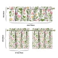 thumbnail image 6 of Pioneer Kitchen Curtains and Valance Set 24 Inch Tier Red Pink Flowers Leaf Curtains Small Drapes for Cafe Living Room Bathroom Farmhouse 3 Pieces Set Rod Pocket, 6 of 6