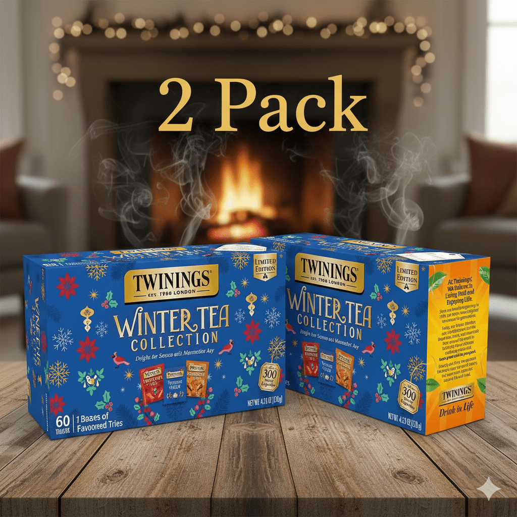 Twinings Winter Tea Collection Gift Set, 3 Boxes 60 Count -2 Packs