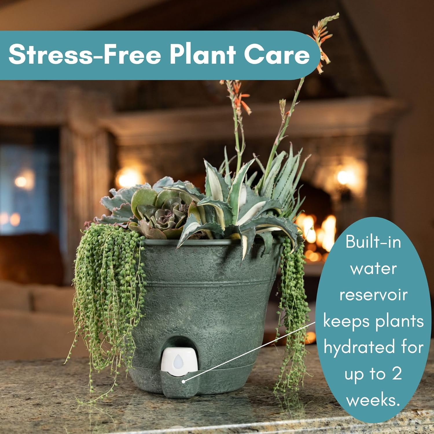 FirmaStone 15" Self-Watering Planters