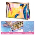 thumbnail image 3 of Bolsa de maquillaje holográfica para damas y damas de honor, bolsa de maquillaje portátil impermeable y bolsa transparente de artículos de tocador, 3 of 6