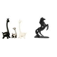 thumbnail image 1 of Figuras De Jirafa Y Caballo De Cerámica Modernas, Estatua Creativa, Centro De Mesa Para Escritorio, Oficina, Estantería, Dormitorio, Escultura Paisajística, Decoración, 1 of 8