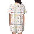 thumbnail image 2 of Yiaed Summer Rabbit Print Short Sleeve Pajama Sets for Women Casual Crew Neck 2 Piece Lounge Sets Women's Short-Sleeved Pajama-X-Large, 2 of 8