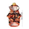 thumbnail image 3 of Halloween Dog Pajamas, Adorable Pumpkin Dog Pjs Pet Onesie Stretchable Doggy Clothes 4 Legs Festival Doggie Jammies Cat Pajamas Halloween Costumes, 3 of 7