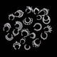 thumbnail image 5 of 21 piercings de cristal para la nariz, sin piercing, para nariz, cejas y ombligo. 21 piezas de plata, 5 of 9