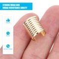 thumbnail image 3 of 100pcs Leather Rope Clips Metal Fastener Cylindrical Opening Crimps for Tassel, 3 of 7