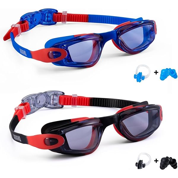 Chenchen Aegend Swim Goggles for Kids Youth 3-14 Anti-Fog Anti-UV Comfort Fit Goggles for Swimming