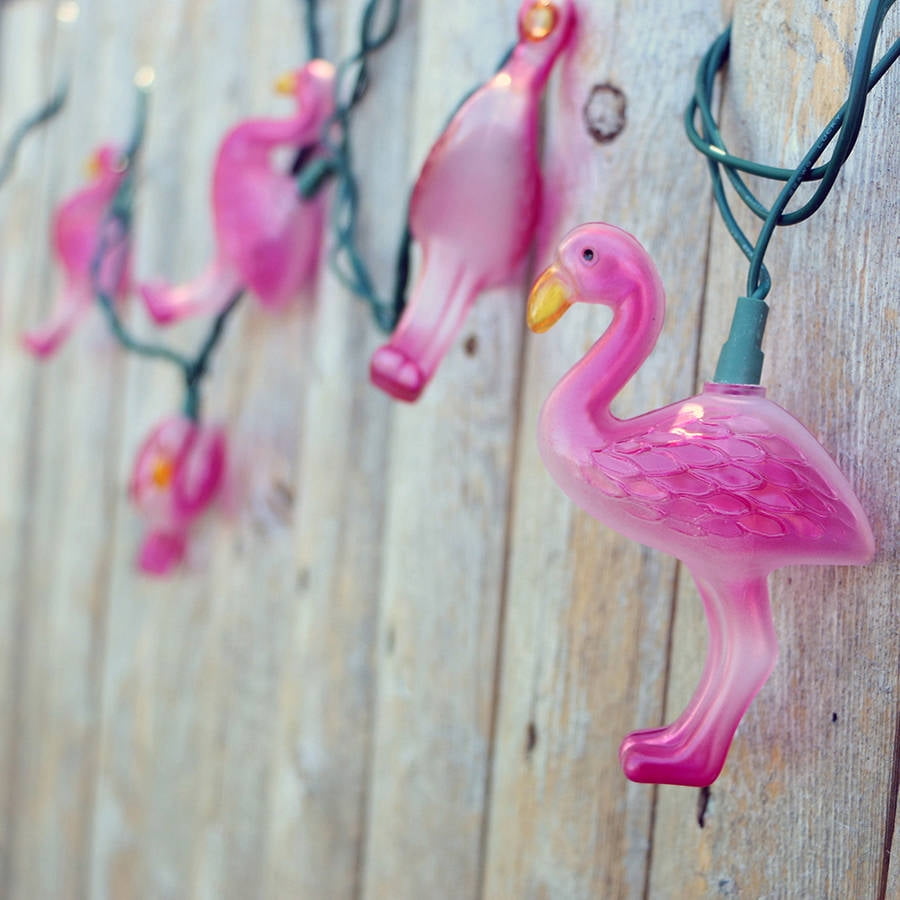 PINK FLAMINGO 6ft Lighted Length with 18 Ct LED Ultra Wire Light 