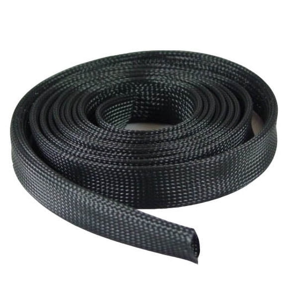 ACCL Expandable Braided Cable Sock Black 1" (25.4mm) X 50Ft(15.24m), 1 Pack