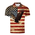 thumbnail image 5 of UVEASISHA Men's 250th Patriotic Golf Shirts Big and Tall Casual USA Stars and Stripes Print Polos Shirt Quick Dry Mesh Short Sleeve Workout T-Shirts Hot Pink L, 5 of 6