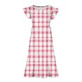 thumbnail image 4 of RXIRUCGD 2025 Vêtements d'Été pour Enfants Filles Robe Imprimée à Fleurs Manches Courtes Poches à Volants Col Rond pour Enfants, 4 of 5