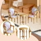 thumbnail image 5 of Silla de casa de muñecas a escala 1/12, modelo de silla de respaldo alto, muebles en miniatura simulados para bricolaje oro, 5 of 9