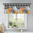 thumbnail image 4 of Thanksgiving Curtains with Plaid and Pumpkin Pattern, Soft Beautiful Curtain for Kitchen or Living Room Decorations 90.55x23.62Inch Multicolor, 4 of 4
