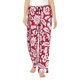 thumbnail image 1 of Fotbe Red Flowers Pantalones de Pijama para Mujer, Pantalones de Dormir, Pantalones Pj con Cordón y Bolsillos-Small, 1 of 6